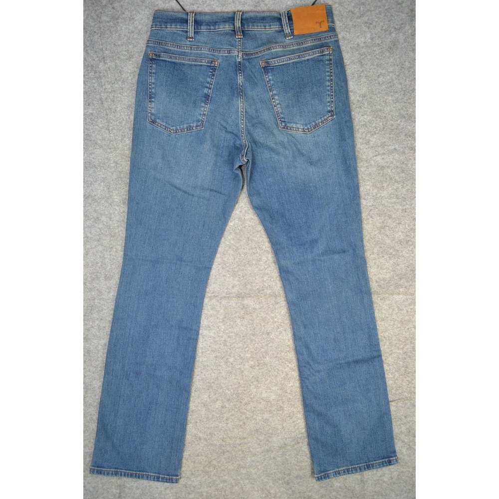 Tecovas Men 32x31 Premium Relaxed Jeans Blue Wash Straight Leg Denim (Tag 30x32) - Picture 6 of 16